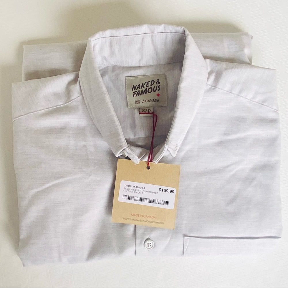 Naked & Famous Regular Shirt, Flower Dyed, S